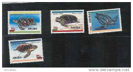 Aruba  - Turtles, Set Of 4 Stamps,  MNH - Turtles