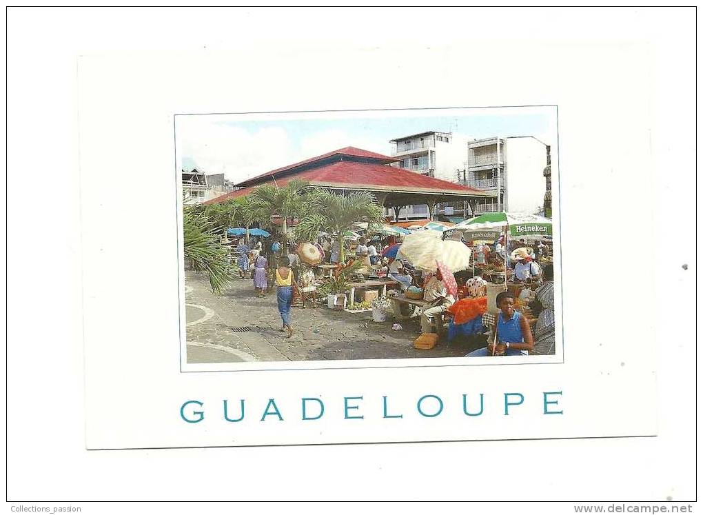 Cp, Guadeloupe, Pointe-à-Pitre, Maché Saint-ANtoine, Voyagée 1996 - Pointe A Pitre