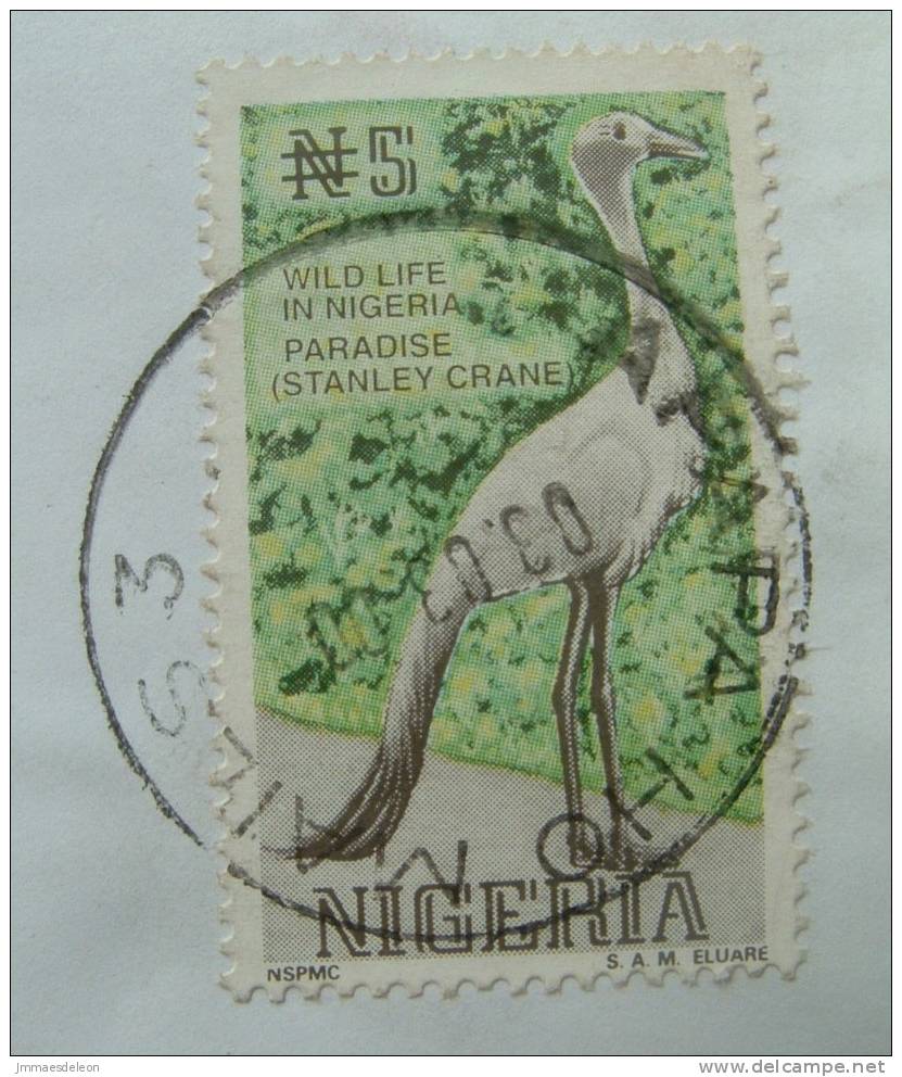 Nigeria 2000 Cover Sent Locally - Bird Stanley Crane - Nigeria (1961-...)