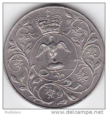 Coin England - United Kingdom Queen Elizabeth II Silver Jubilee Crown Coin 1977 - Maundy Sets & Commemorative