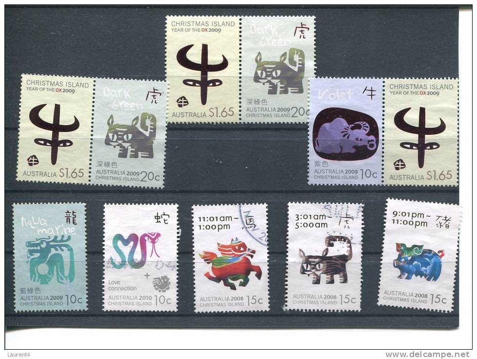 (666) Australian Christmas Island Stamps -  Timbres De L´ile De Christmas Australie - Chinese New Year - Christmas Island