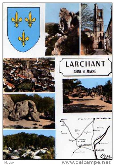 77 LARCHANT, Blason, Carte - Larchant