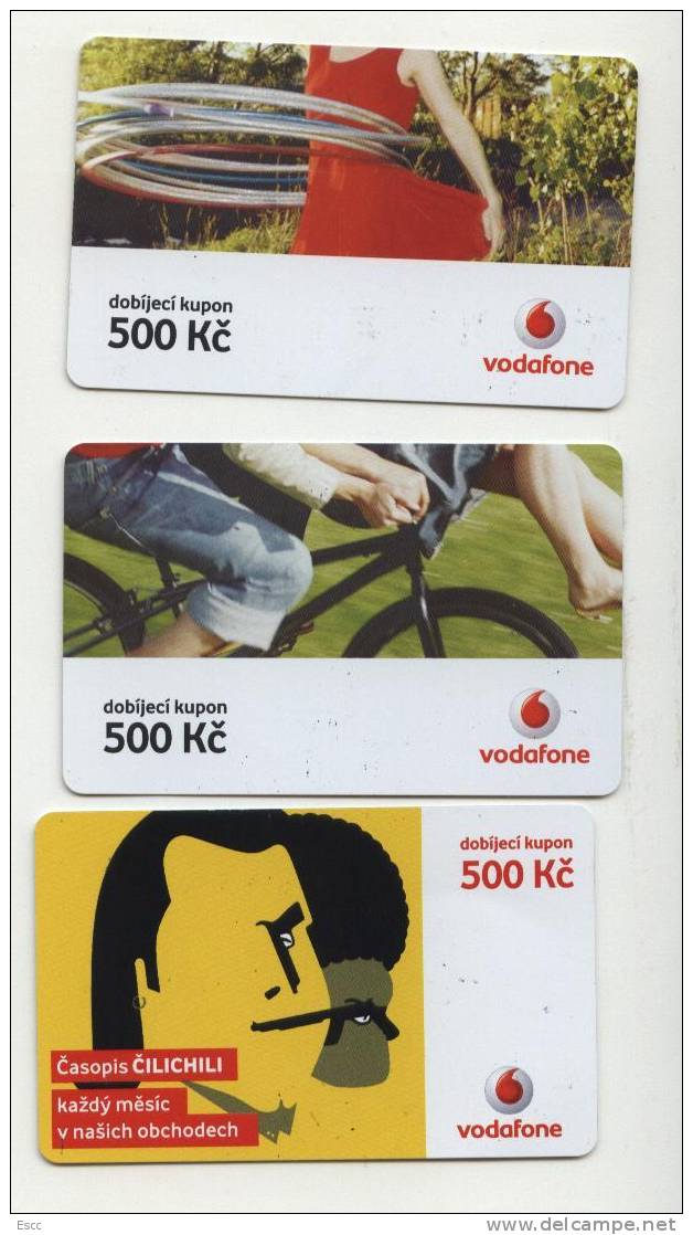 3 Used Phone Cards From Czech - República Checa