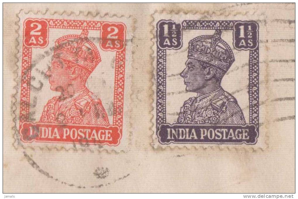 Br India King George VI, Bearing On Registered Cover, WWII Censor Postmark, DHA/7. India Condition As Per The Scan - 1936-47 Koning George VI