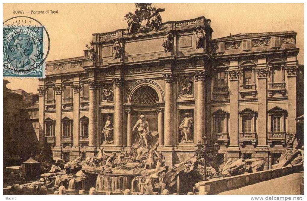 14037    Italia,   Roma,  Fontana Di  Trevi,  VG  1921 - Fontana Di Trevi