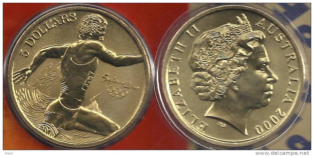 AUSTRALIA $5 OLYMPIC GAMES SYDNEY TRIATHLON SPORT 1 YEAR TYPE 2000 UNC NOT RELEASED  MINT READ DESCRIPTION CAREFULLY!! - Autres & Non Classés