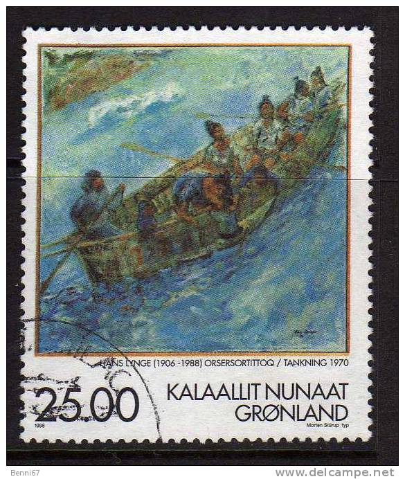 GROENLAND Greenland 1998 Hans Lynge Barque Yv 305 Obl - Gebruikt