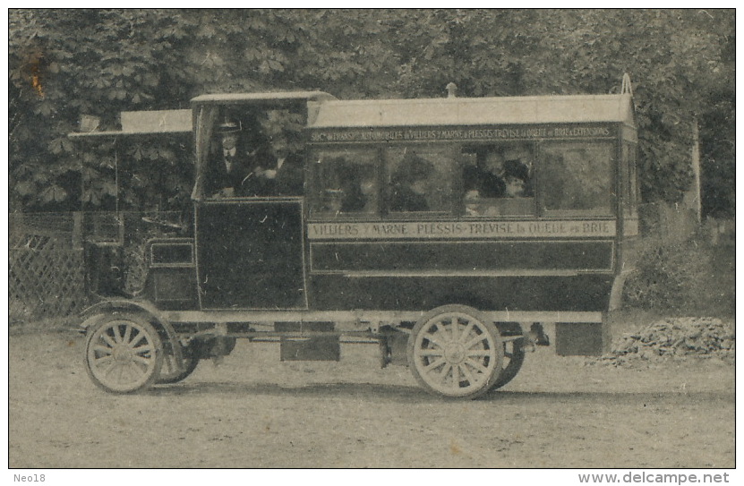 Le Plessis Trevise Omnibus De Dion Bouton Transport Villiers, La Queue En Brie Edit P. Colas - Le Plessis Trevise