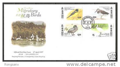 1997 HONG KONG 1997 Migratory Birds Stamp FDC - FDC