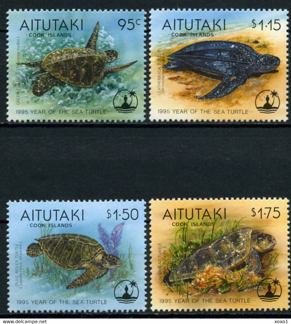 Aitutaki 1995 MiNr. 744 - 747  Turtles Marine Life 4v MNH** 15 € - Tortues