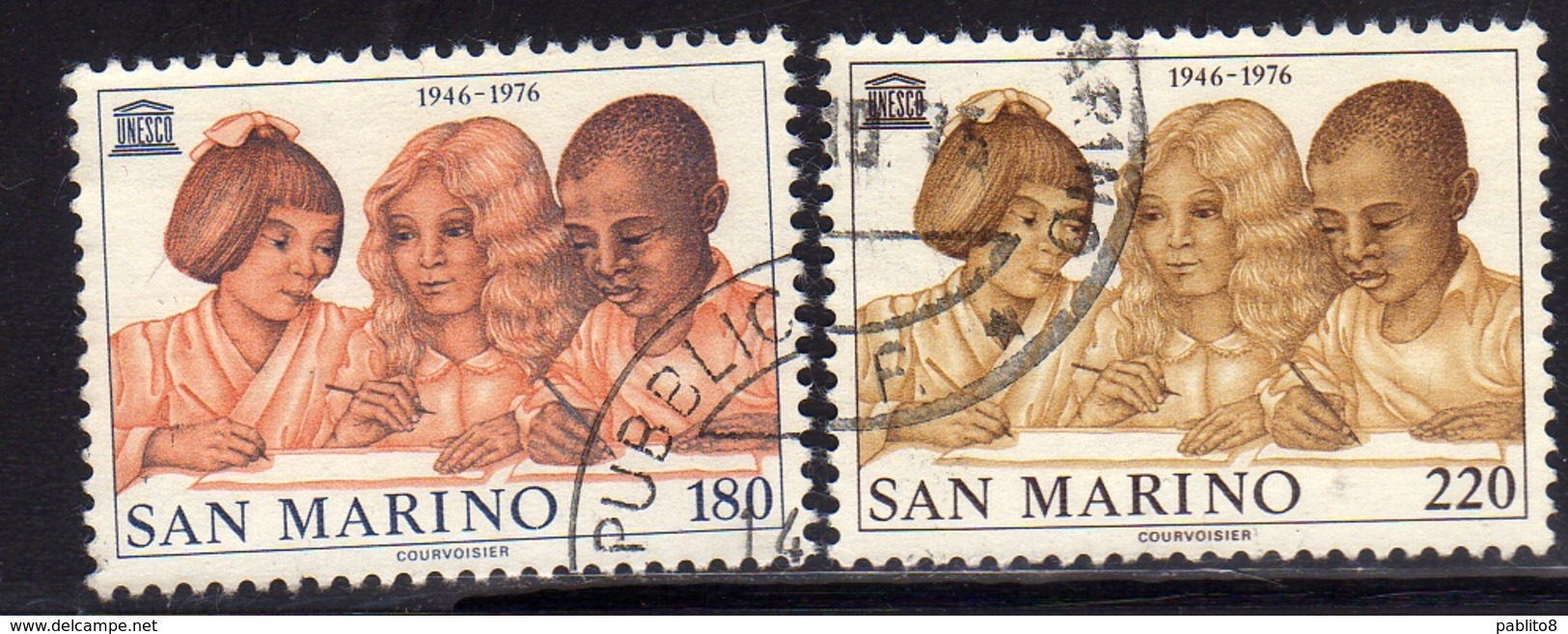 REPUBBLICA DI SAN MARINO 1976 UNESCO SERIE COMPLETA COMPLETE SET USATA USED OBLITERE' - Used Stamps