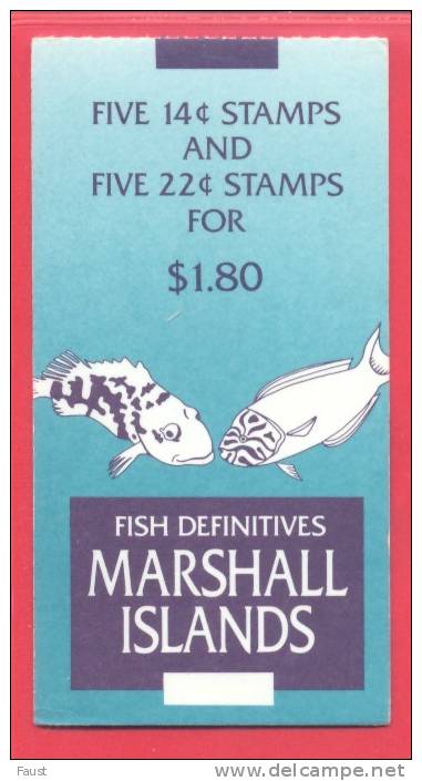 1988 ** (sans Charn., MNH, Postfrish) Booklet  Carnet  (complete)   Fish - Marshall