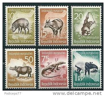 Indonesien  1959  Tierschutz  (kpl. Set)   Mi-Nr.237/42  Postfrisch / MNH - Sonstige & Ohne Zuordnung