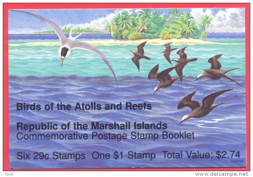 1991 ** (sans Charn., MNH, Postfrish) Booklet  Carnet  (complete)   Birds Of The Attols And Reefs - Marshall Islands