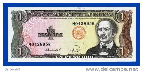 BILLET MONNAIE NEUF GRANDES ANTILLES 1 PESO ORO DEUX SIGNATURES N° M 042895 G DUARTE REPUBLIQUE DOMINICAINE 156 X 67 Mm - República Dominicana