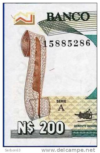 PAIRE BILLETS MONNAIE NEUFS URUGUAY AMERIQUE SUD 200 NUEVOS PESOS BANCO CENTRAL 3 SIGNATURES N°15885287 Et 286 J E RODO - Uruguay