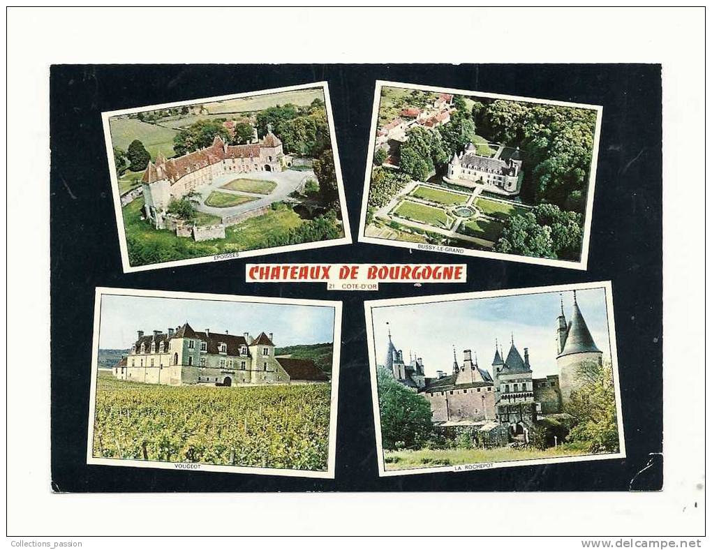 Cp, 21, Châteaux De Bourgogne, Multi-Vues, Voyagée 1972 - Other & Unclassified