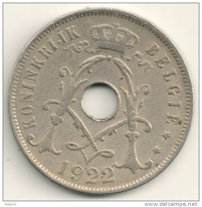 Belgium Belgique Belgie Belgio 25 Cents FL  KM#69  1922 - 25 Centimes