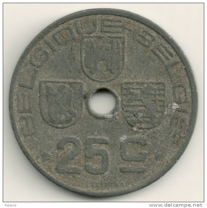 Belgium Belgique Belgie Belgio 25 Cents FR/FL   KM#131  1942 - 25 Centimos