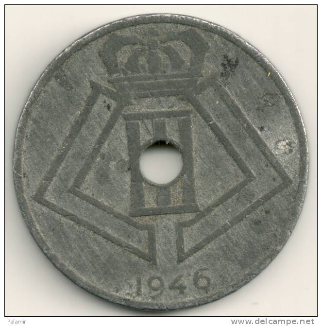 Belgium Belgique Belgie Belgio 25 Cents FL/FR   KM#132  1946 - 25 Cent