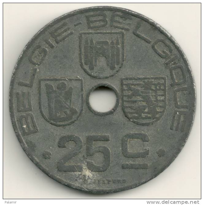 Belgium Belgique Belgie Belgio 25 Cents FL/FR   KM#132  1946 - 25 Centimes