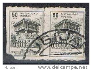 Par Sellos Mutualidad Postal, Fechador UGIJAR (Malaga). Horreo - Liefdadigheid