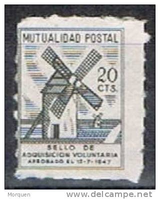 Sello Mutualidad Postal, 20 Cts Molino De Viento * - Variétés & Curiosités