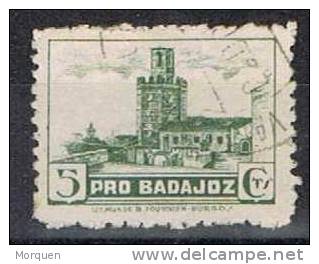 Benefico 5 Cts BADAJOZ, Verde,  Guerra Civil º - Spanish Civil War Labels