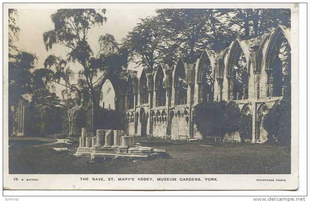 YORK - ST MARY´S ABBEY - THE NAVE RP   Y1316 - York