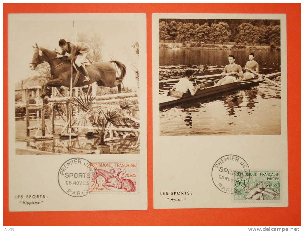 CARTE MAXIMA 1953-Série N°960/65 Sports Sur 6 Cartes Maxima 1er Jour.  Superbe - Sommer 1952: Helsinki