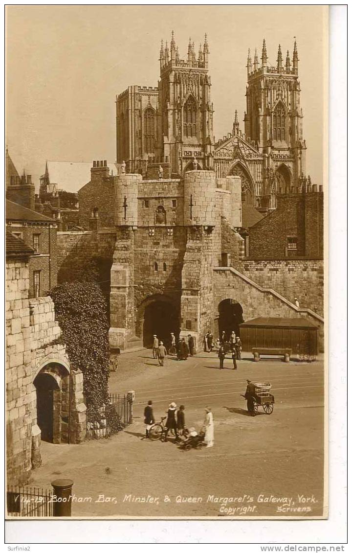 YORK - BOOTHAM BAR, MINSTER AND QUEEN MARGARET´S GATE RP  Y1332 - York