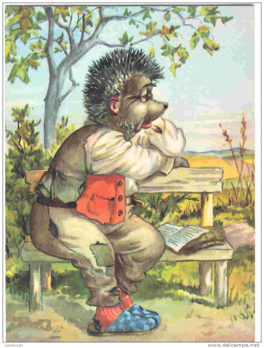 S1 RICCIO UMANIZZATO  SEDUTO PANCHINA  HÉRISSON  HEDGEHOG IGEL - Dressed Animals