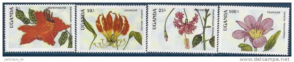 1988 OUGANDA 506-09** Fleurs I - Oeganda (1962-...)
