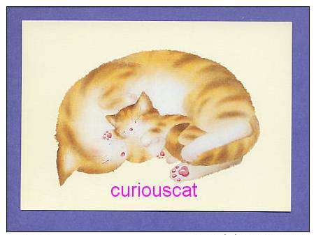 POSTCARD PRINT Of PAINTING  LES CHATS THE CATS  DIE KATZEN  By  YOKO IMOTO  CHAT KATZE GATO CAT KAT - Chats
