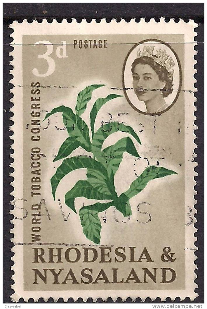 Rhodesia Nyasaland 1963  3d Tobacco Used Stamp SG 43  ( C65 ) - Rhodesia & Nyasaland (1954-1963)