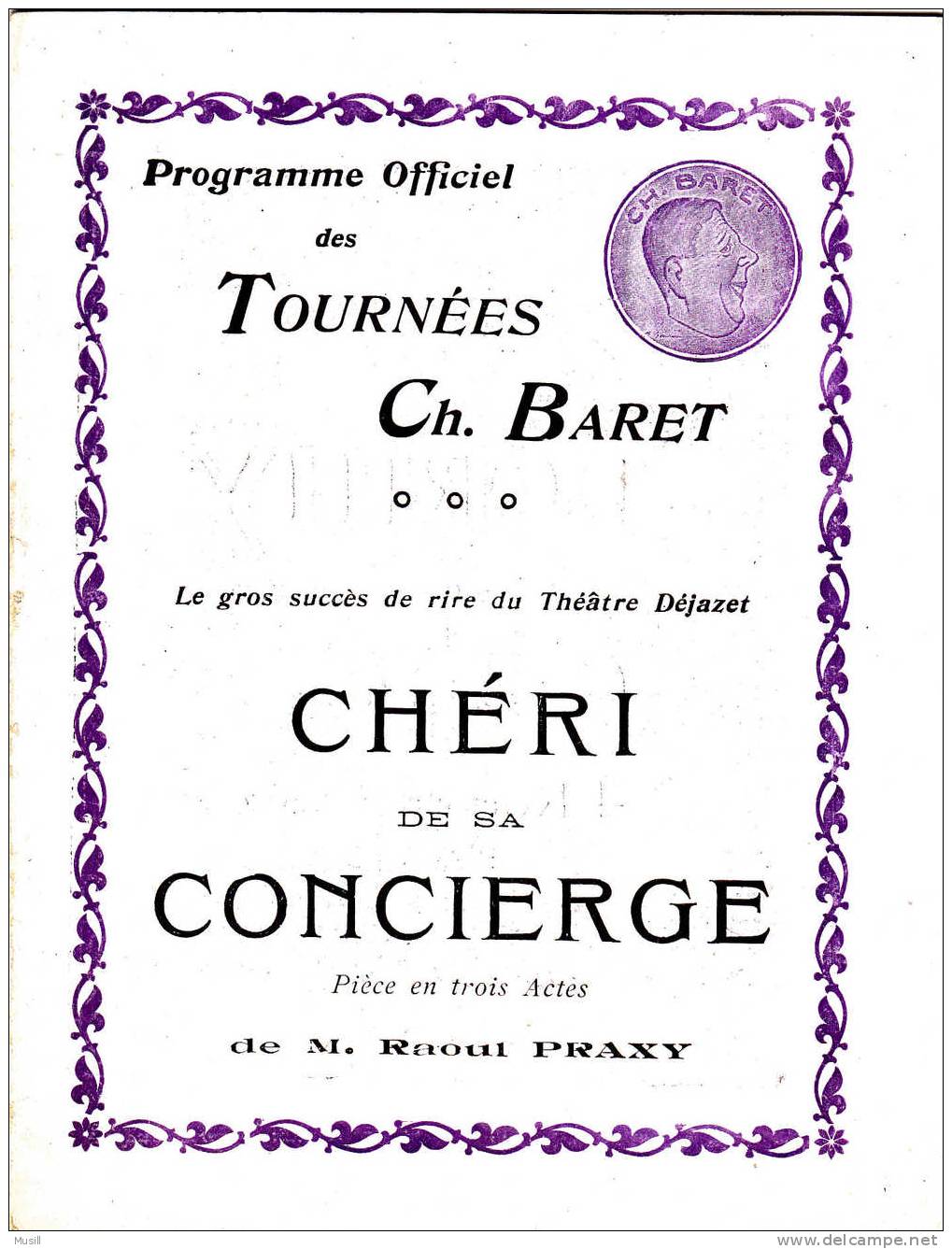 Programme Officiel Des Tournées CH. Baret. - Programmes