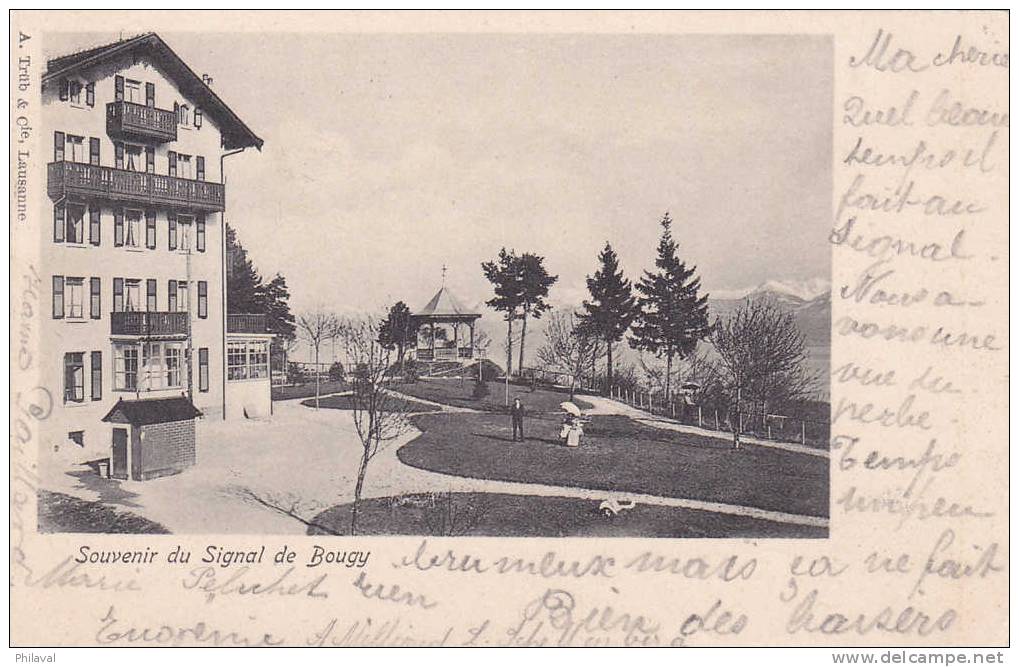 Signal De Bougy - Oblitérée  Bougy-Villars Et Pampigny, Le 14.3.1904 - Bougy-Villars