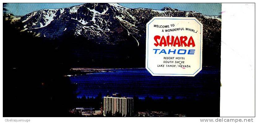 LAKE TOHOE NEVADA  19 CMX10.5CM   SAHARA  DEFAUT1963 - Autres & Non Classés