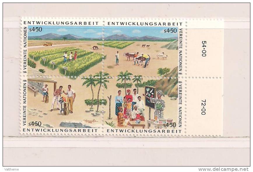 N.U.   VIENNE   ( NUVI - 4 )  1986    N° YVERT ET TELLIER  N° 56/59  N** - Neufs