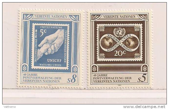 N.U.   VIENNE   ( NUVI - 7 )  1991    N° YVERT ET TELLIER    N° 129/130  N** - Unused Stamps