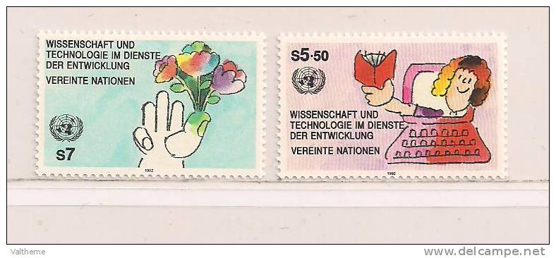 N.U.   VIENNE   ( NUVI - 9 )  1992    N° YVERT ET TELLIER    N° 147/148  N** - Unused Stamps