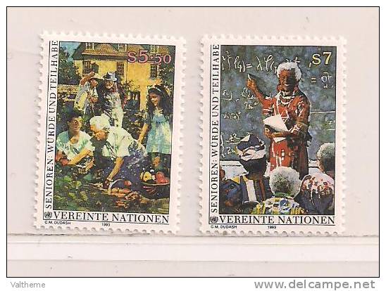 N.U.   VIENNE   ( NUVI - 10 )  1993    N° YVERT ET TELLIER    N° 157/158  N** - Unused Stamps