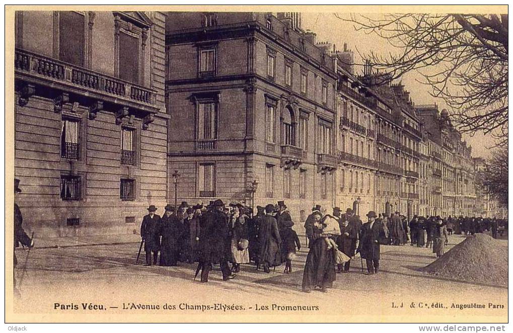 REPRO - Paris Vécu - L' Avenue Des Champs-Elysées - Les Promeneurs - Lots, Séries, Collections