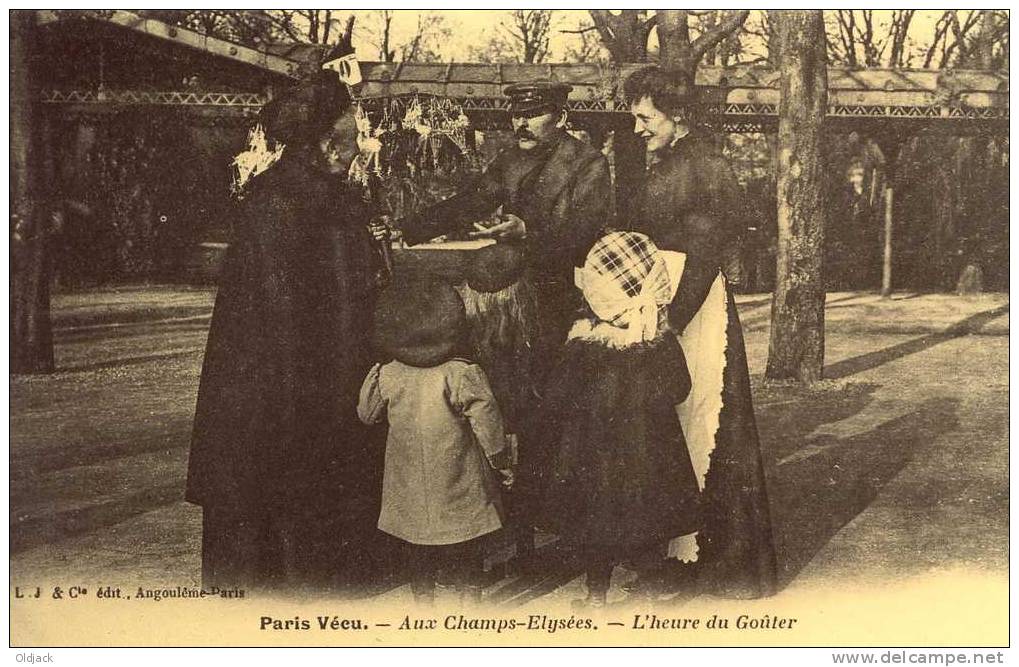 REPRO - Paris Vécu - Aux Champs-Elysées - L' Heure Du Goûter - Lots, Séries, Collections