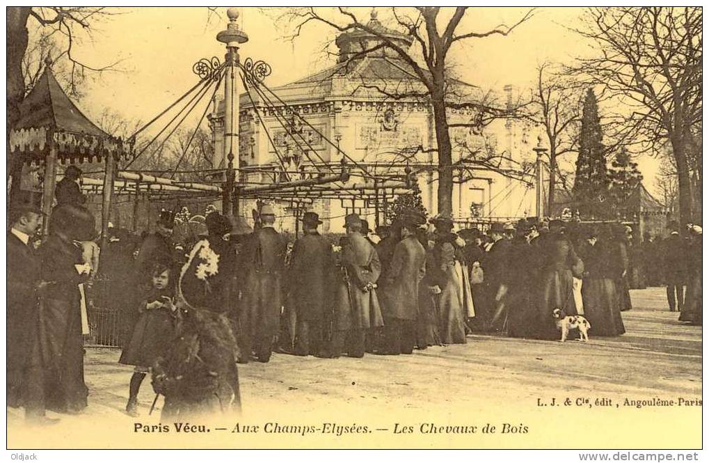 REPRO - Paris Vécu - Aux Champs-Elysées - Les Chevaux De Bois - Lots, Séries, Collections