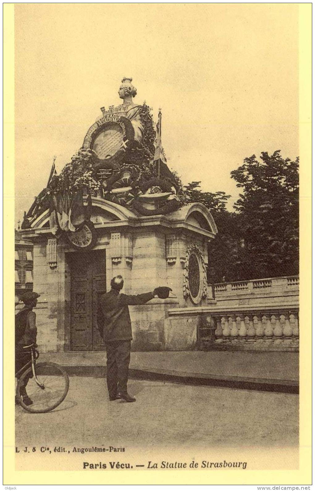 REPRO - Paris Vécu - La Statue De Strasbourg - Konvolute, Lots, Sammlungen