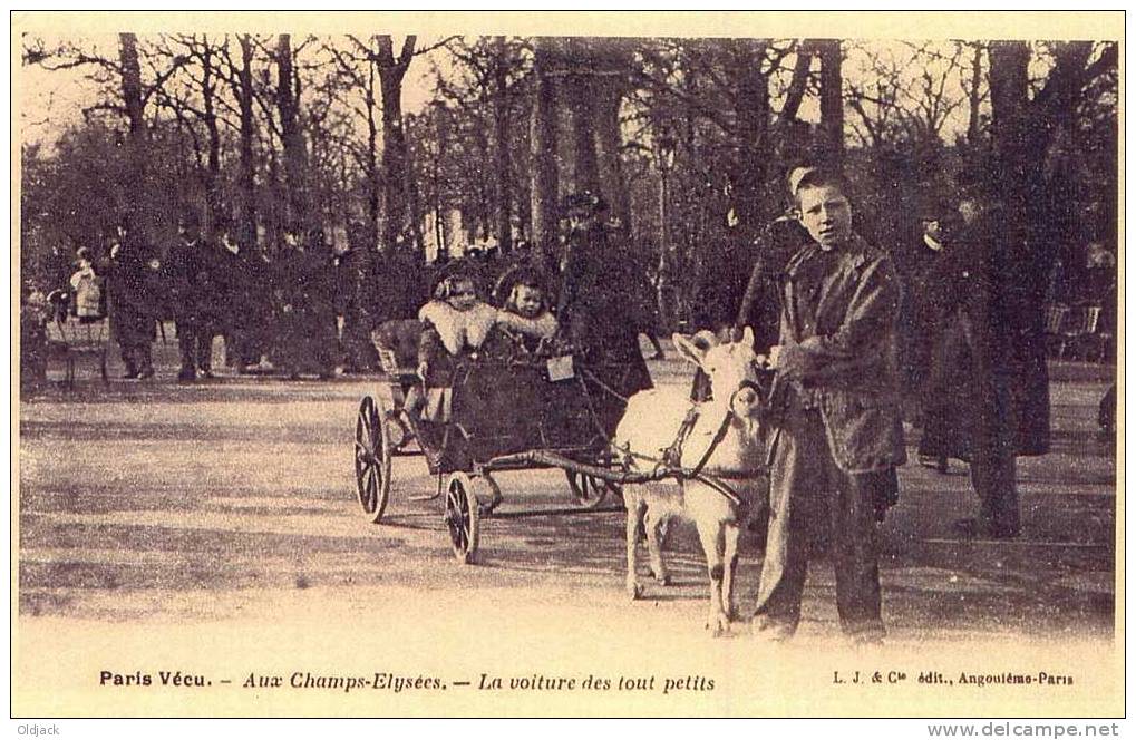 REPRO - Paris Vécu - Aux Champs-Elysées - La Voiture Des Tout Petits - Lots, Séries, Collections