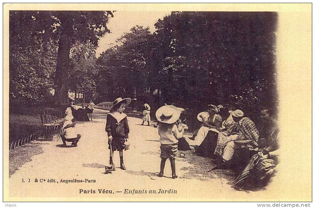 REPRO - Paris Vécu - Enfants Au Jardin - Loten, Series, Verzamelingen