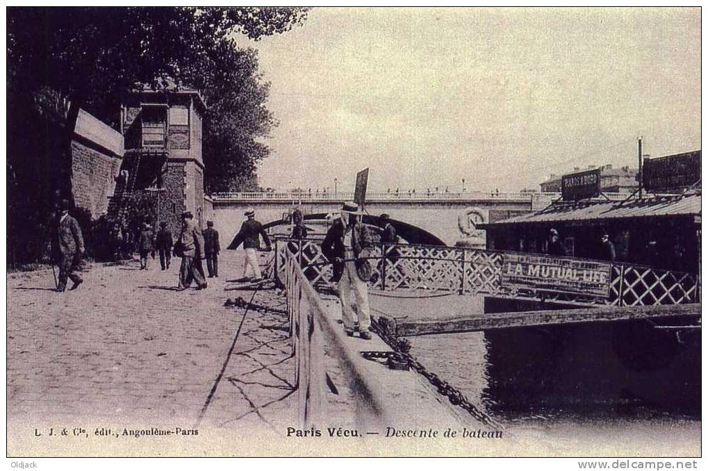 REPRO - Paris Vécu - Descente De Bateau - Lots, Séries, Collections