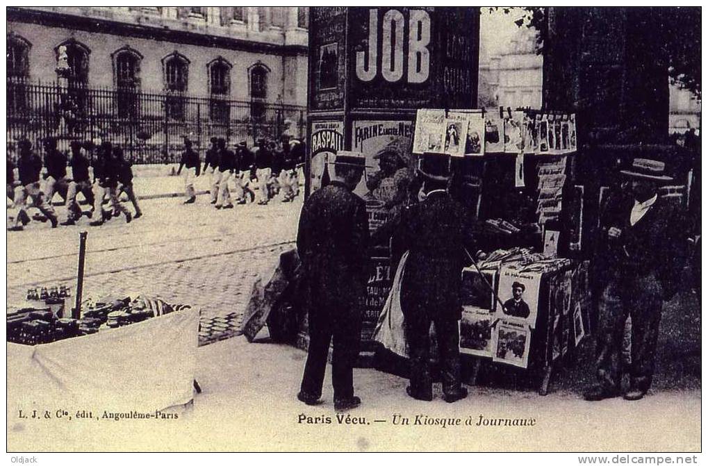 REPRO - Paris Vécu - Un Kiosque à Journaux - Lots, Séries, Collections